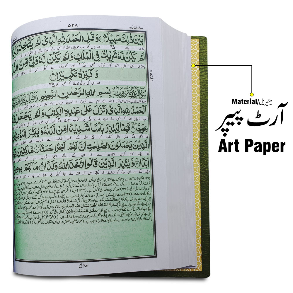 279K The Koran : Kanzul Iman Holy Quran With Urdu Translation And Tafseer HB-279k Taj Company