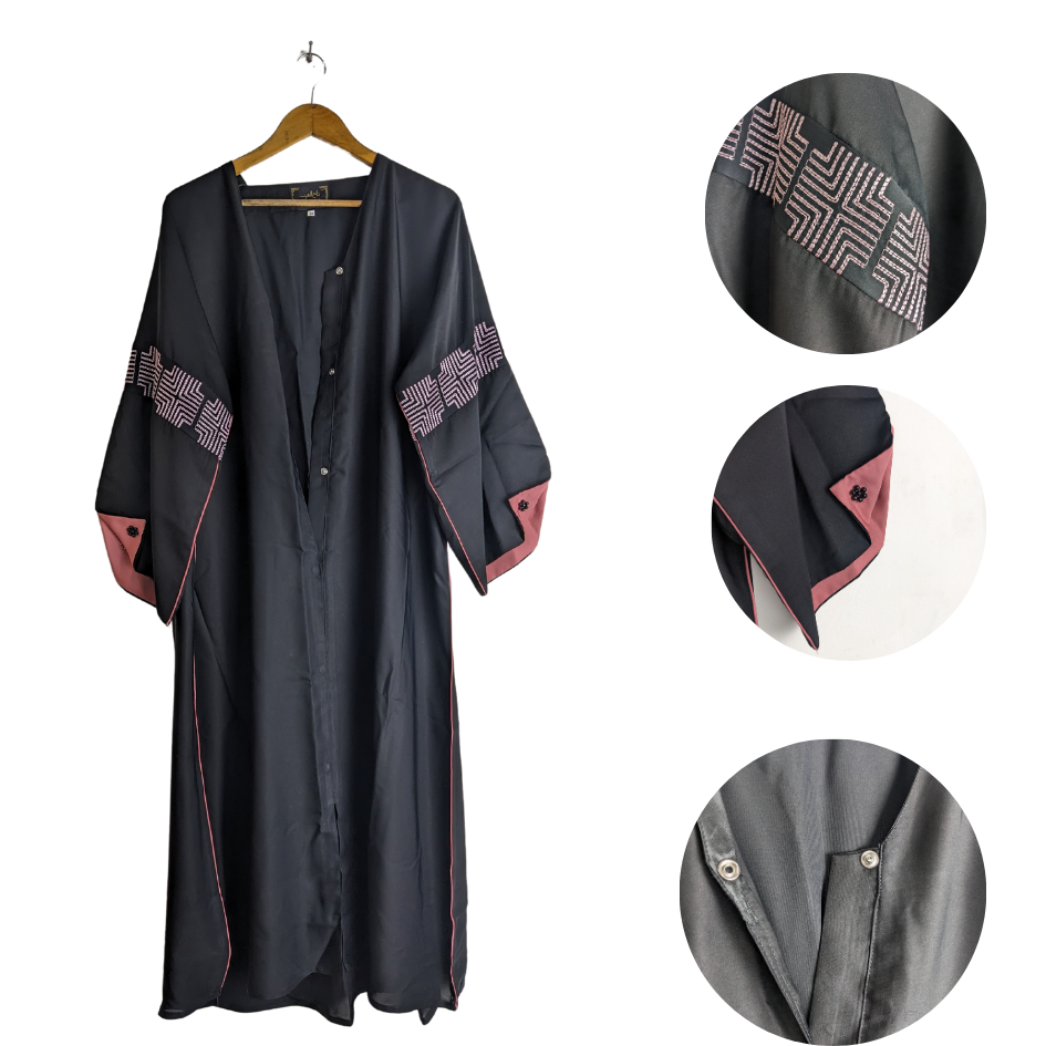 Haleema-54black Abaya for Girls Black (Size 54) Haleema
