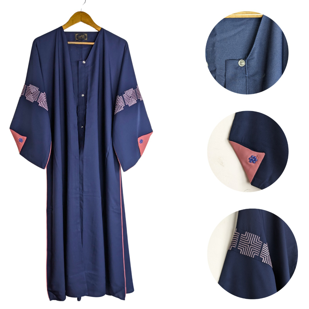 Haleema-52 N-Blue Abaya for Girls N-Blue Color (Size 52) Haleema