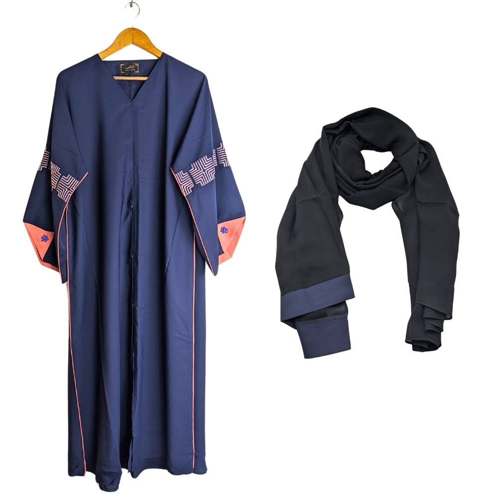 Haleema-56 N-Blue Abaya for Girls N-Blue Color (Size 56) Haleema
