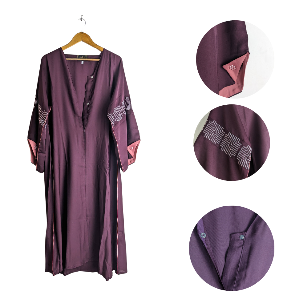 Haleema-56Maroon Abaya for Girls Maroon Color (Size 56) Haleema