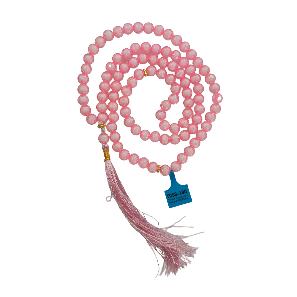 TDS8-100 Tasbih double tone+plastic sheesha 8 Num 100 Daana